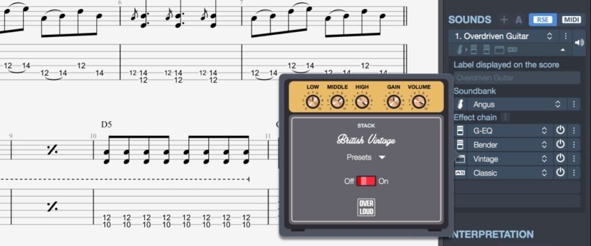 Как убрать ноты в guitar pro 7