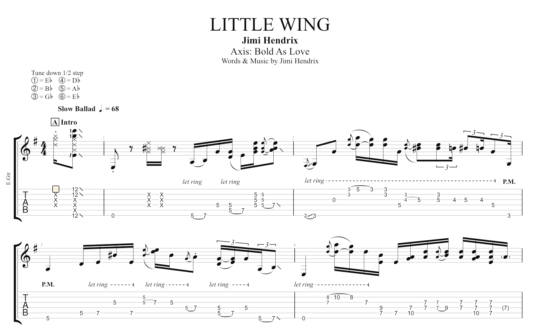 little wing guitar pro 5 tab download