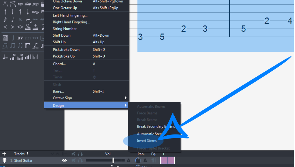 guitar pro 7 hide notation