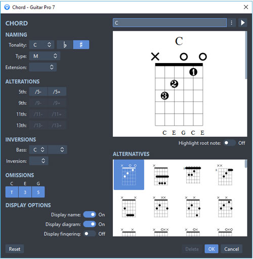 c chord variations guitar