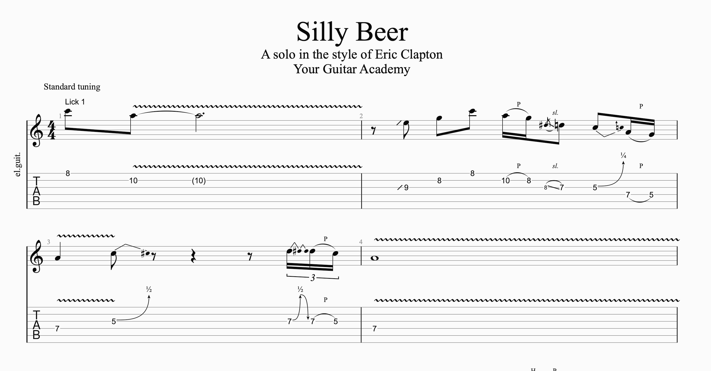 eric clapton guitar licks