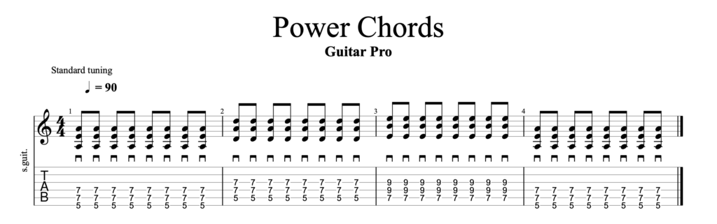 guitar power chords exercises