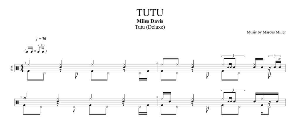 How to play Tutu by Miles Davis, on drums. 