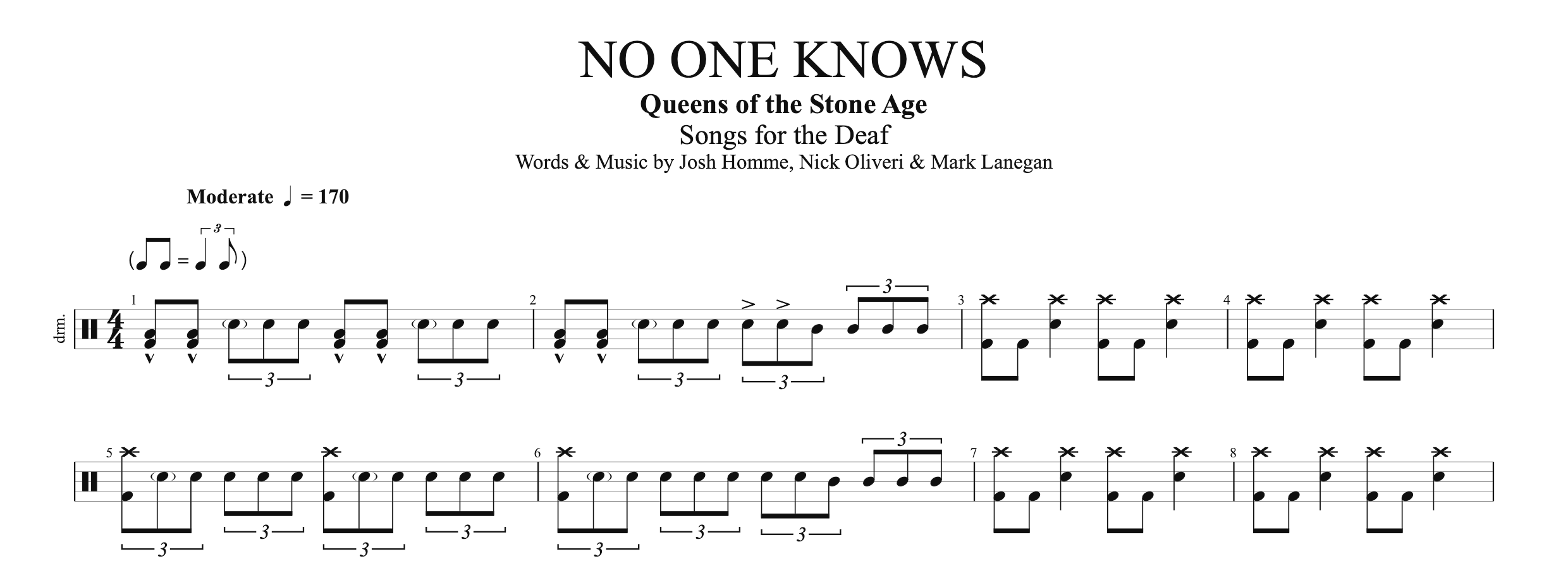 No one knows authors name. No one knows Queens of the Stone age. Guitar Pro Drums. Queens of the Stone age no one knows BPM. Guitar Pro Drum Tab Guide.