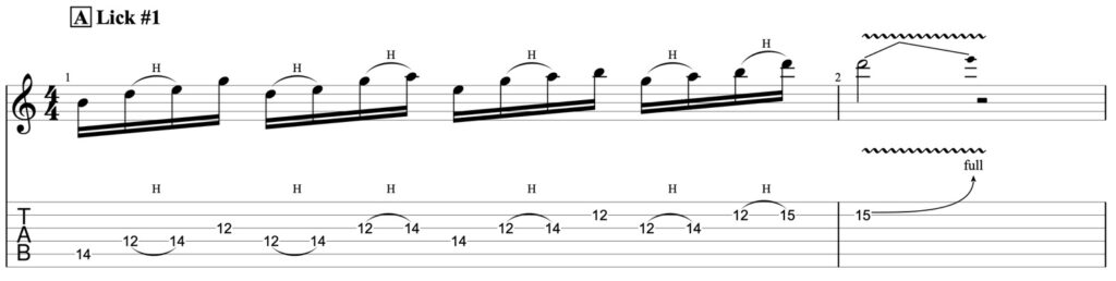 pentatonic guitar lick 1 guitar pro