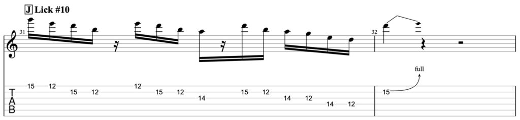 pentatonic guitar lick 10 guitar pro