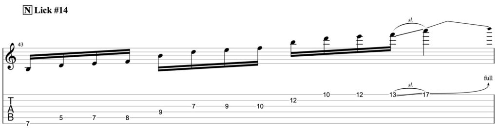 pentatonic guitar lick 14 guitar pro