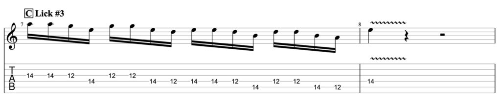 pentatonic guitar lick 3 guitar pro