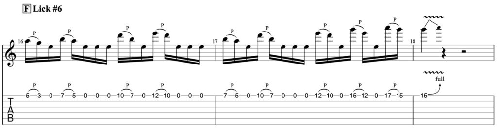 pentatonic guitar lick 6 guitar pro