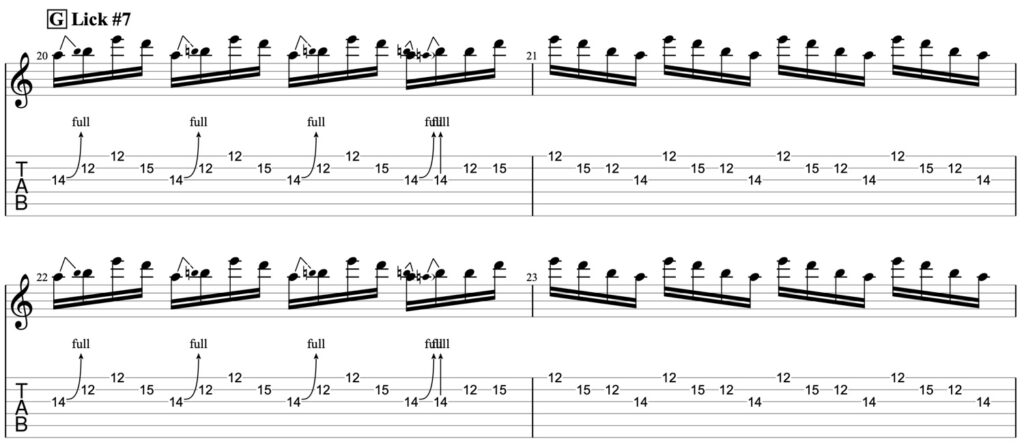 pentatonic guitar lick 7 guitar pro