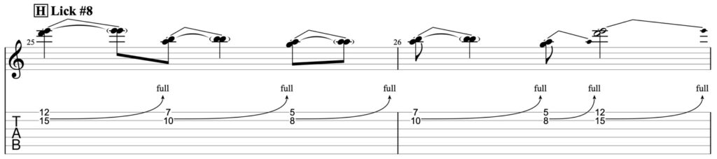 pentatonic guitar lick 8 guitar pro