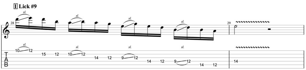 pentatonic guitar lick 9 guitar pro