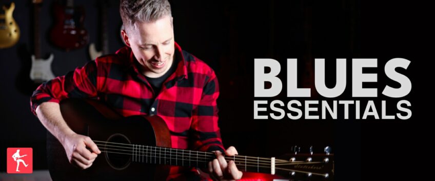 blues guitar lesson with tablatures and scale charts