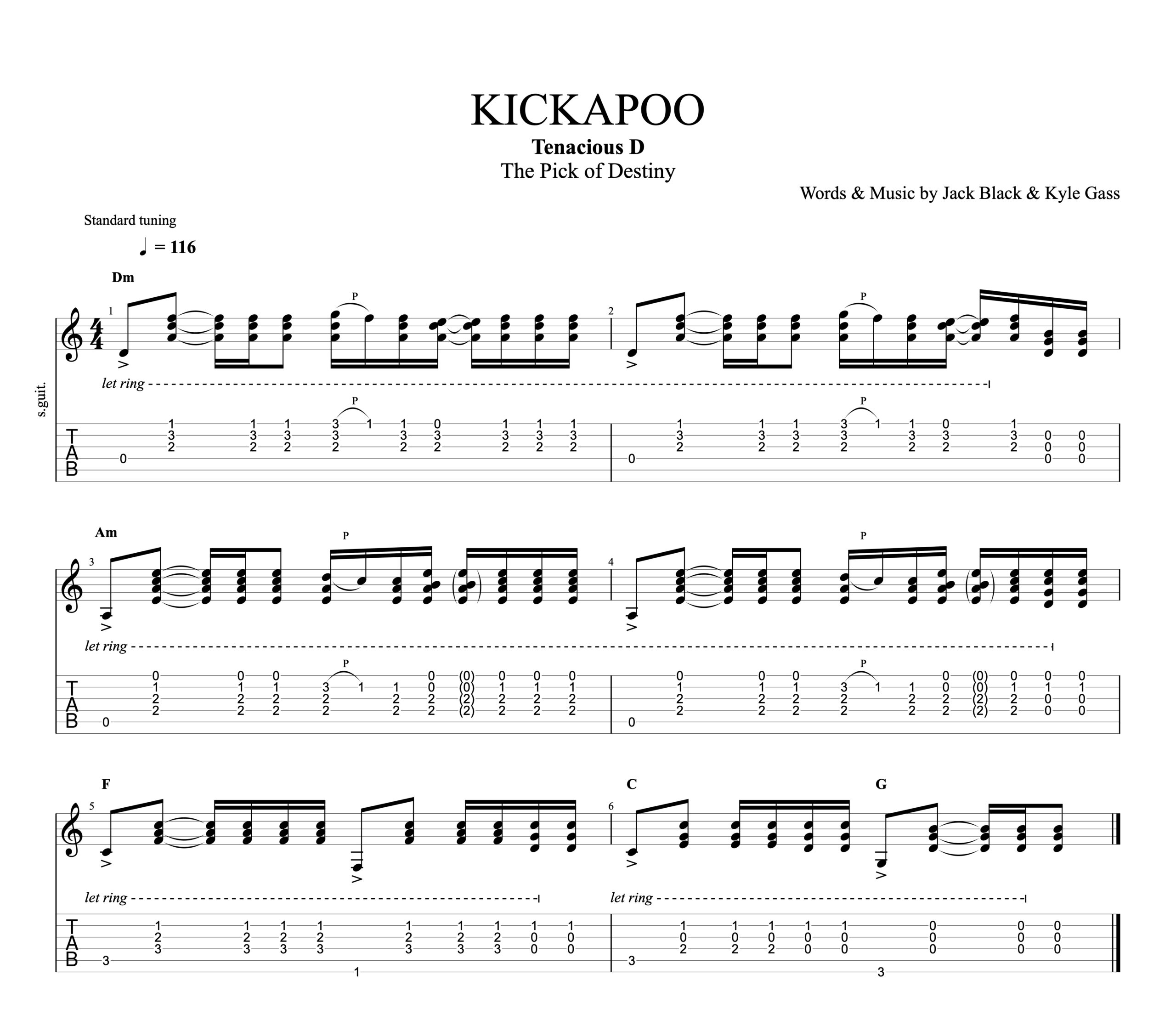 Kickapoo Guitar Chords