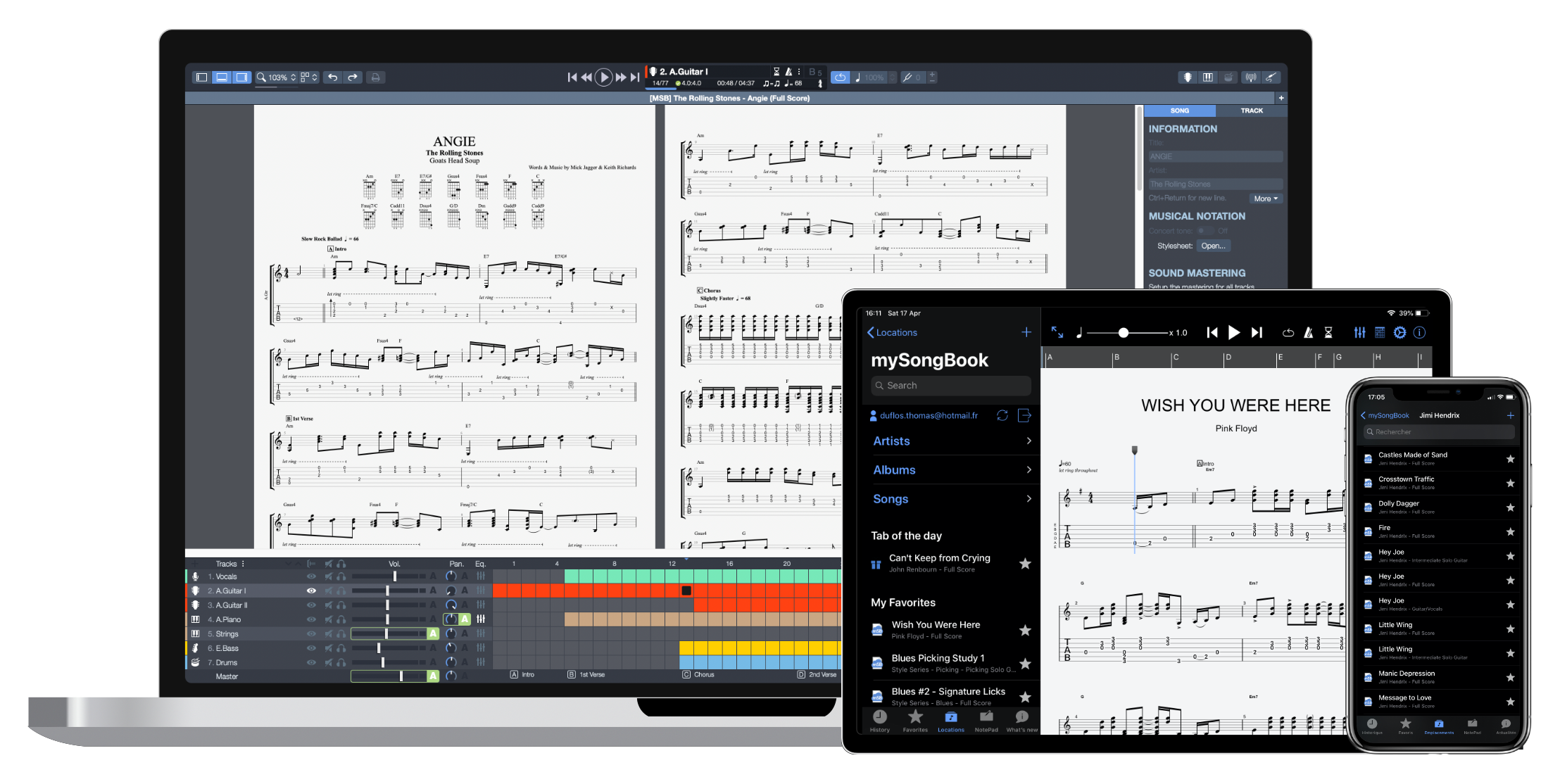 mySongBook tabs