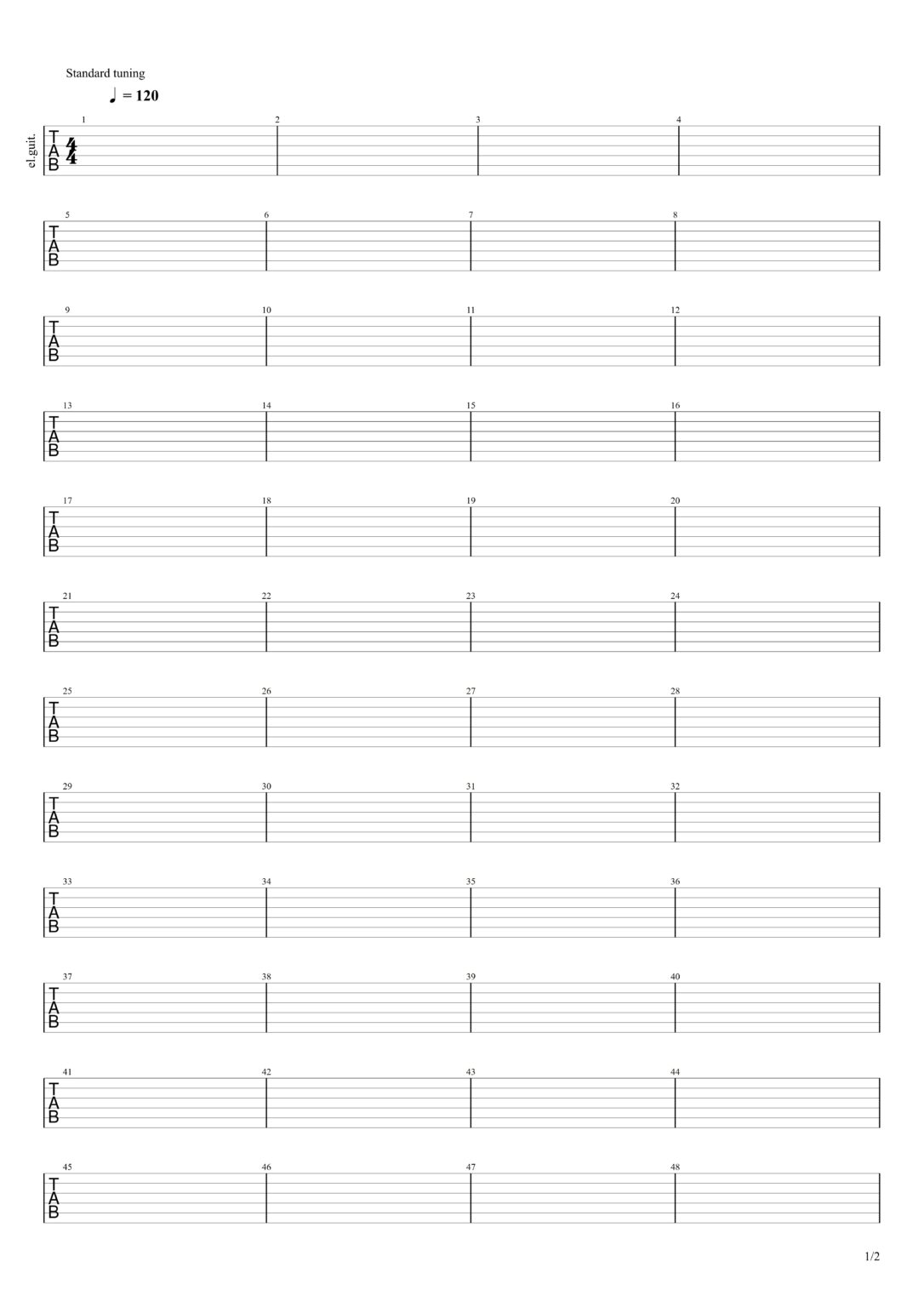 Download printable blank guitar tabs and music sheets - Guitar Pro Blog ...