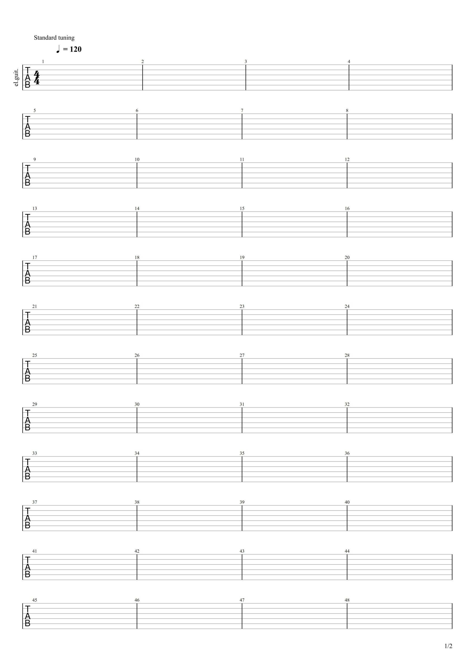 Download printable blank guitar tabs and music sheets - Guitar Pro Blog ...