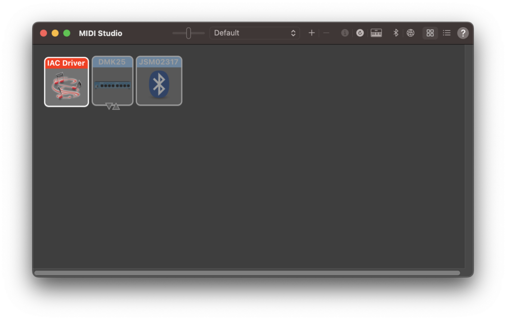 MIDI Studio Interface IAC Driver Double-click the IAC Driver icon 