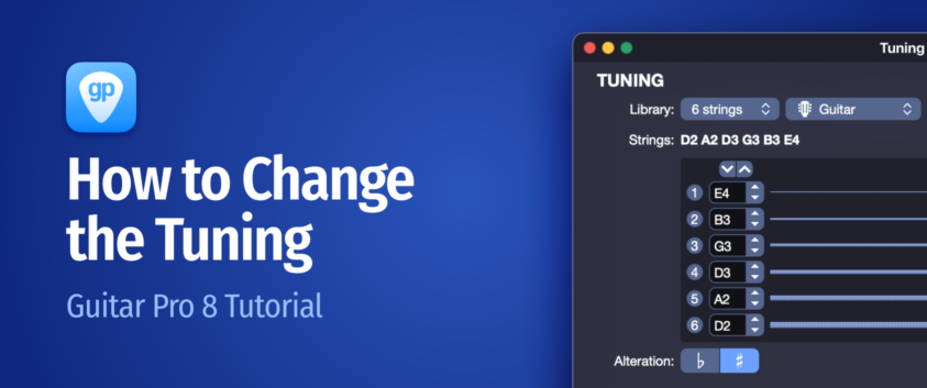 Guitar Pro 8: Change Tuning - Easy Step by Step Tutorial - Guitar Pro ...