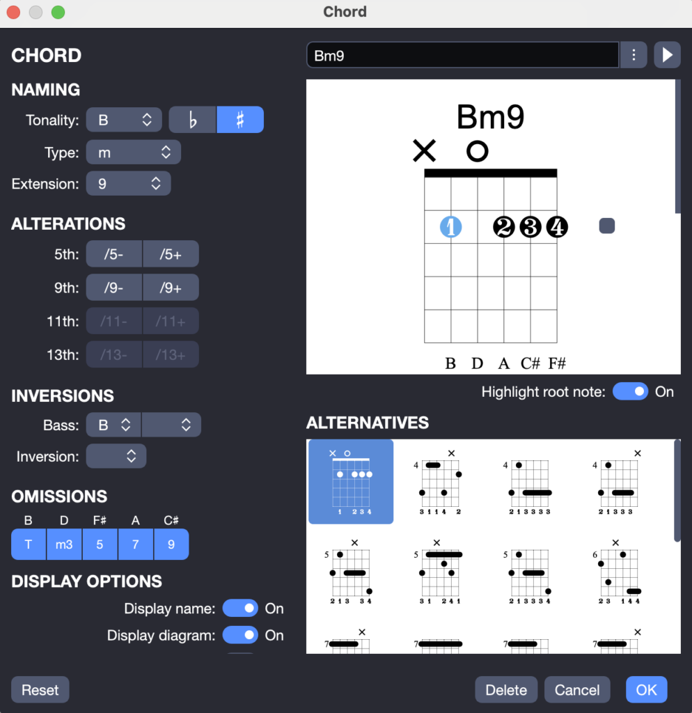 Chord library