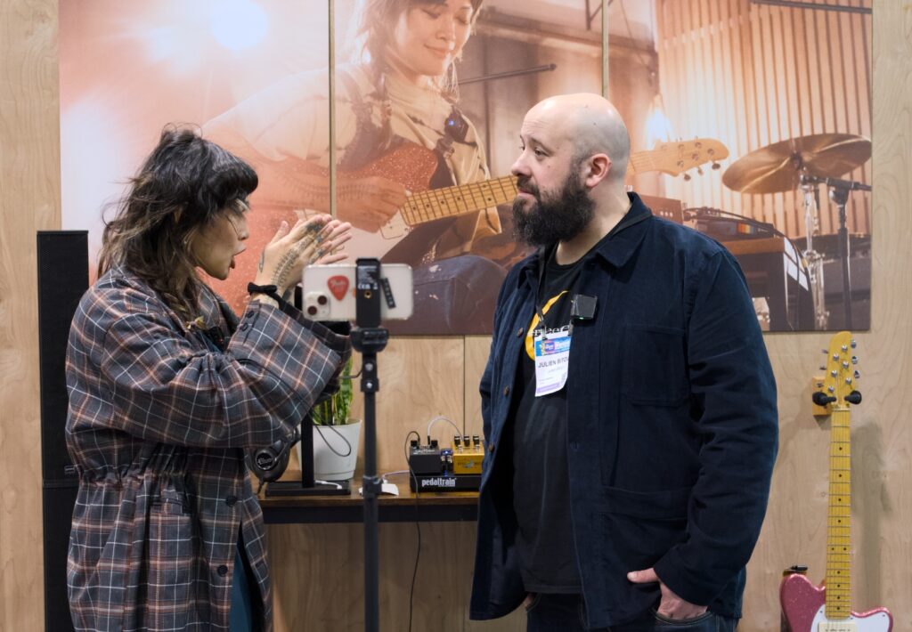 Yvette Young and Julien Bitoun at the NAMM Show 2025