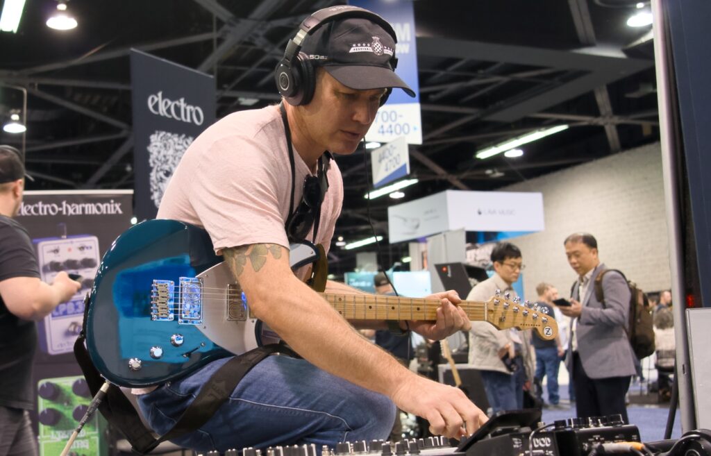 justin guitar at namm 2025